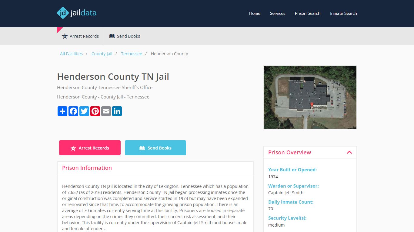 Henderson County TN Jail Inmate Search and Prisoner Info - Lexington, TN